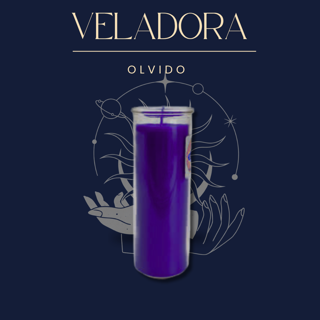 Veladora de Olvido, ritualizada en altar por Bethsotérica