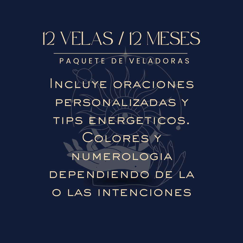 Kit 12 Velas / 12 Meses de Bethsotérica, una intención por cada mes del año