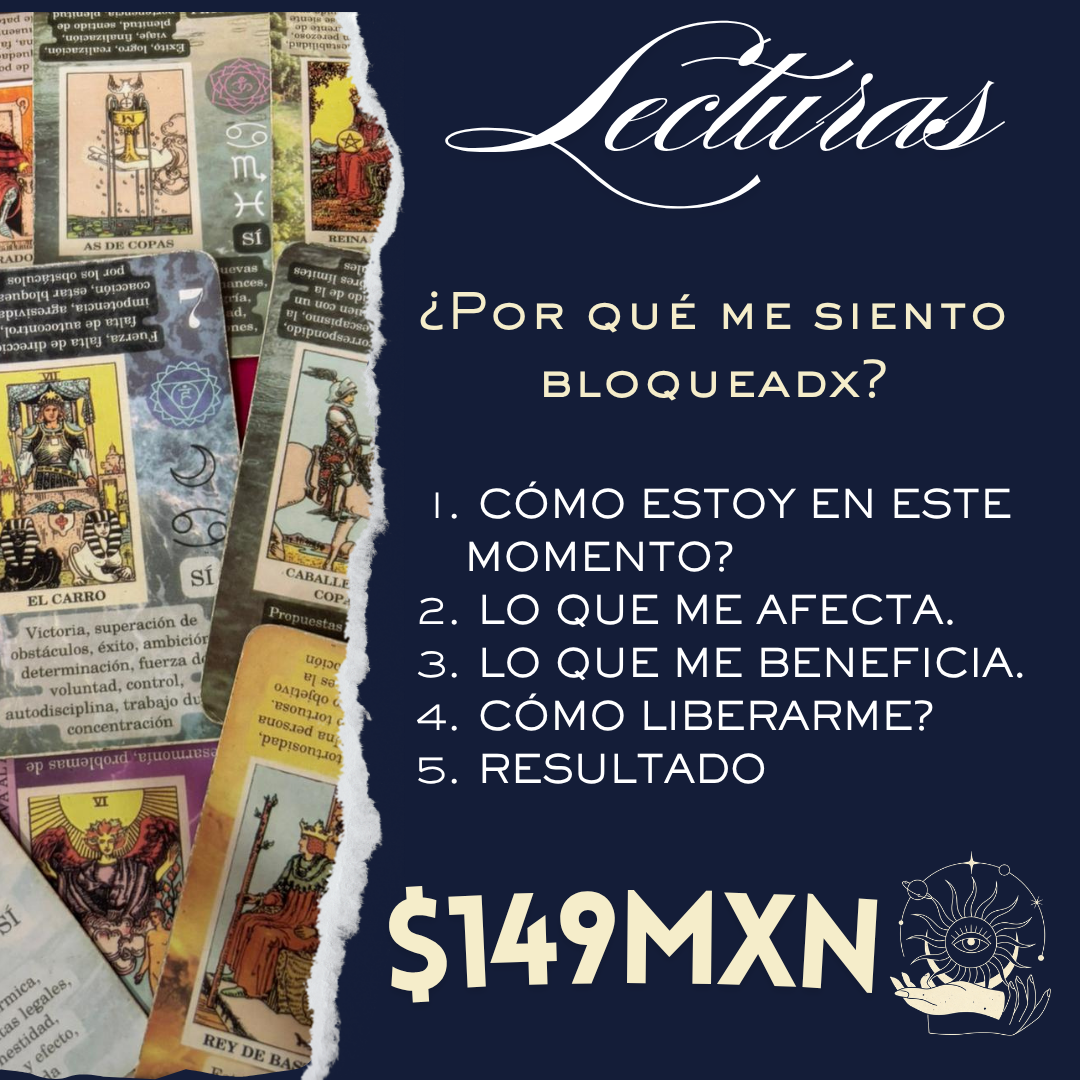 Lectura de tarot ¿Por qué me siento bloqueadx? de Bethsotérica