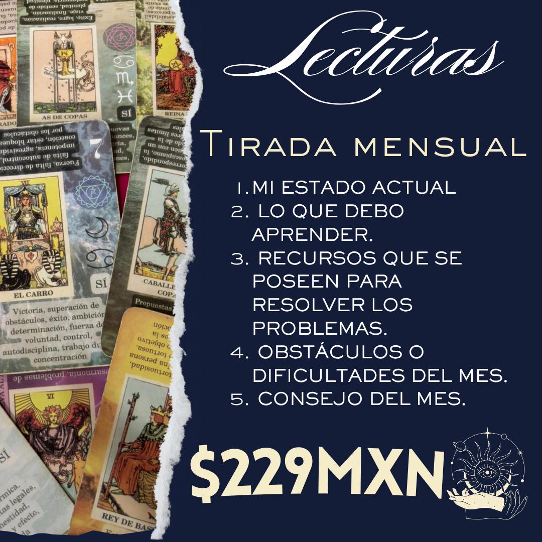 Lectura de tarot Tirada Mensual de Bethsotérica